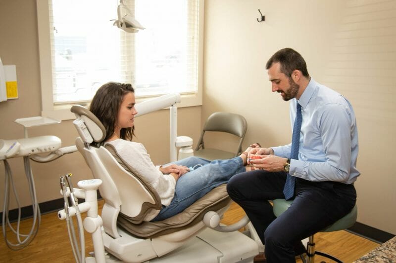 Dr. Green talking to a patient