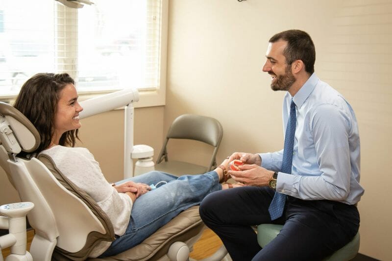 Dr. Green meeting with a patient